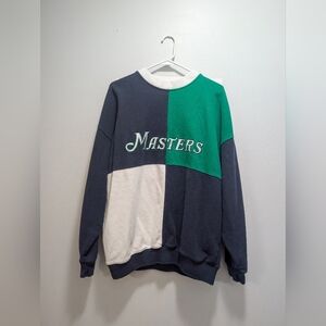 RARE Vintage Masters Color Block Crew Neck Sweatshirt Size L